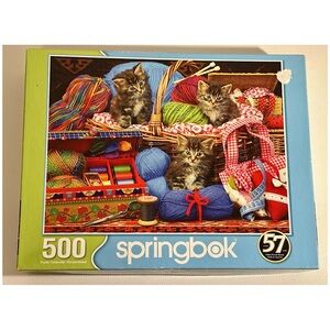 Springbok Sew Cute Kittens Puzzle 500 Pieces USA Made Complete